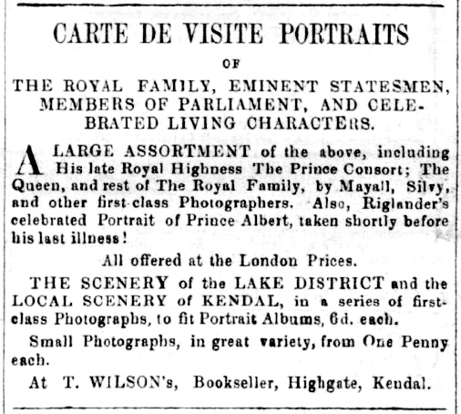 Carte de visite portraits