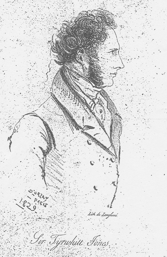 Sketch of Sir Thomas John Tyrwhitt Jones, by Alfred, Count D'Orsay